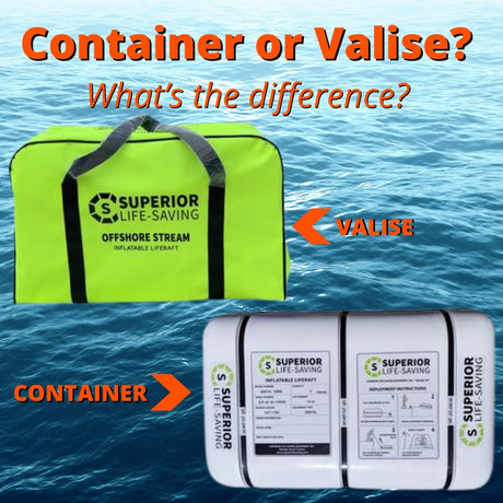 Should I buy a Life Raft in a Container (Canister) or Valise? What's the difference? - Life Raft Professionals