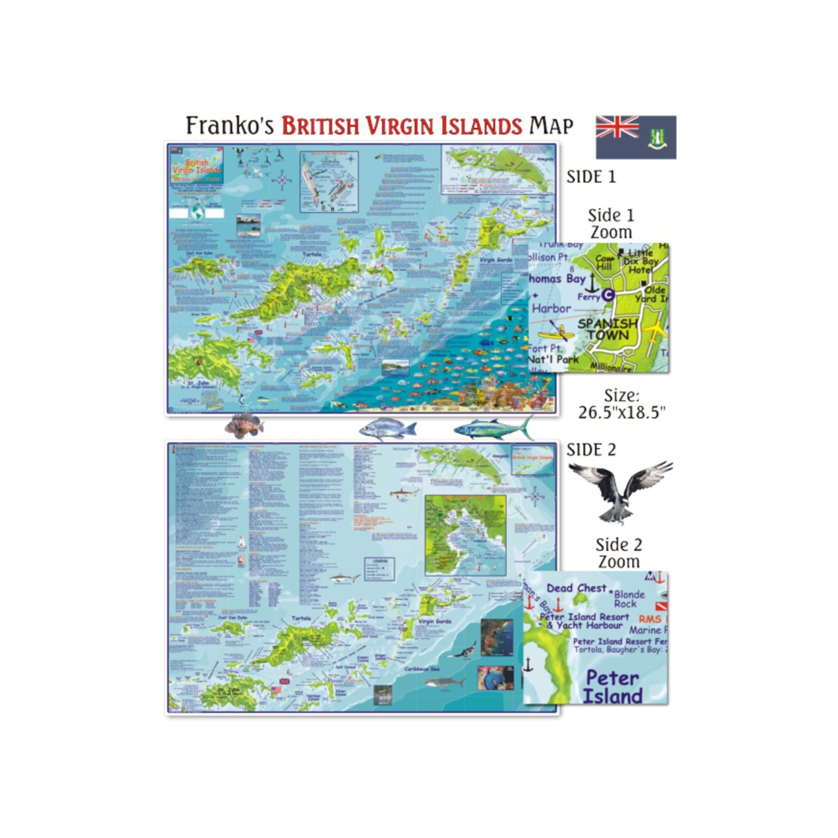 British Virgin Islands Dive Map & Adventure Guide - Life Raft Professionals