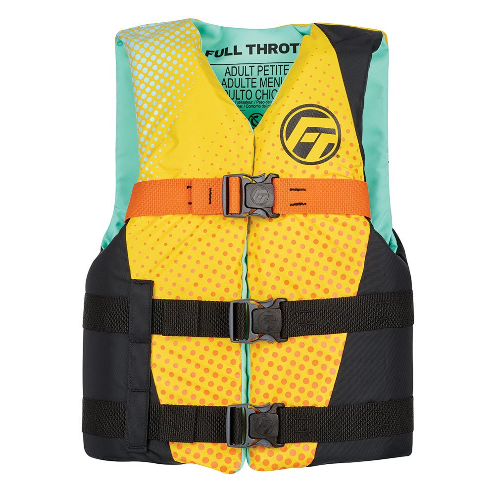 Full Throttle Teen Nylon Life Jacket - Yellow/Black - Life Raft Professionals