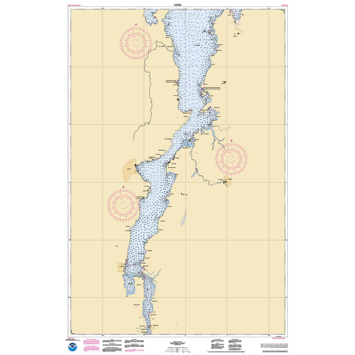Historical NOAA Chart 14783: Four Brothers Islands to Barber Point - Life Raft Professionals
