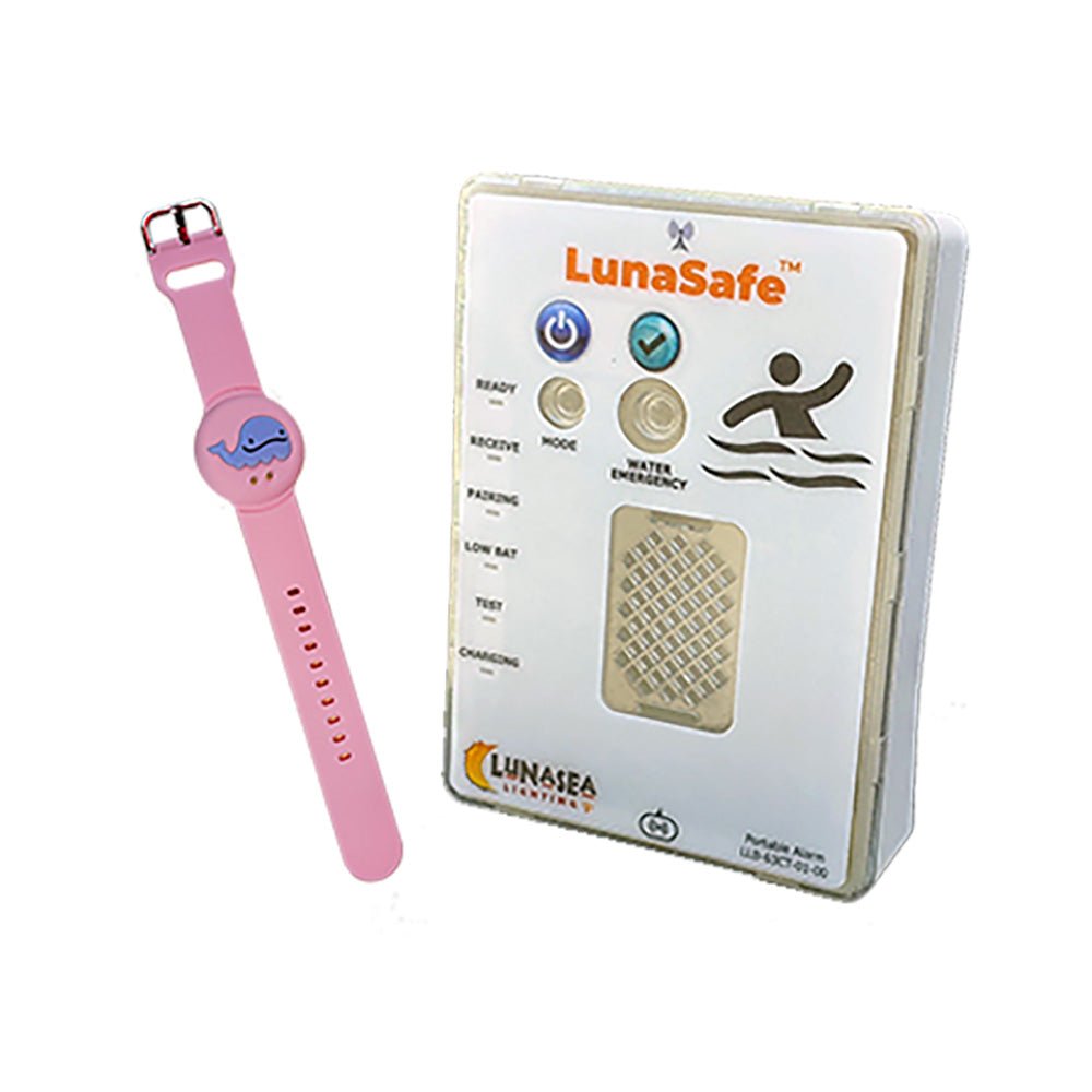 Lunasea Water Activated RF Transmitter w/Rechargeable Alarm Receiver - Pink - Life Raft Professionals