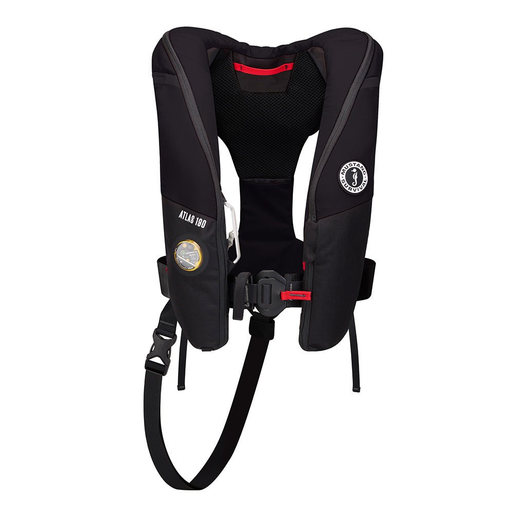 Mustang Atlas 190 DLX Open Ocean Inflatable PFD - Black - Life Raft Professionals