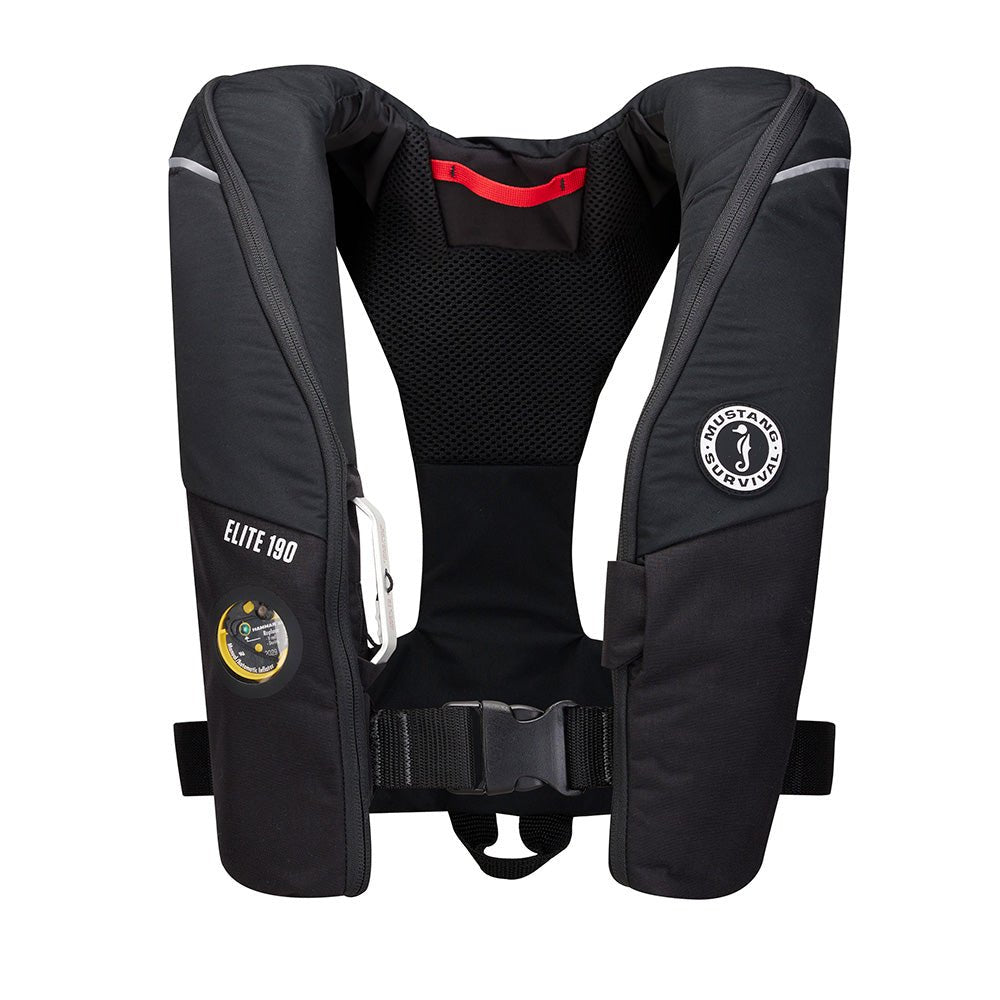 Mustang Elite 190 Offshore Inflatable PFD - Black - Life Raft Professionals