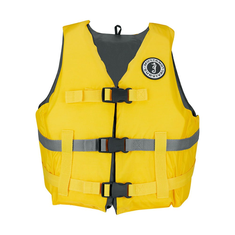 Mustang Livery Foam Vest - XL/XXL - Yellow - Life Raft Professionals