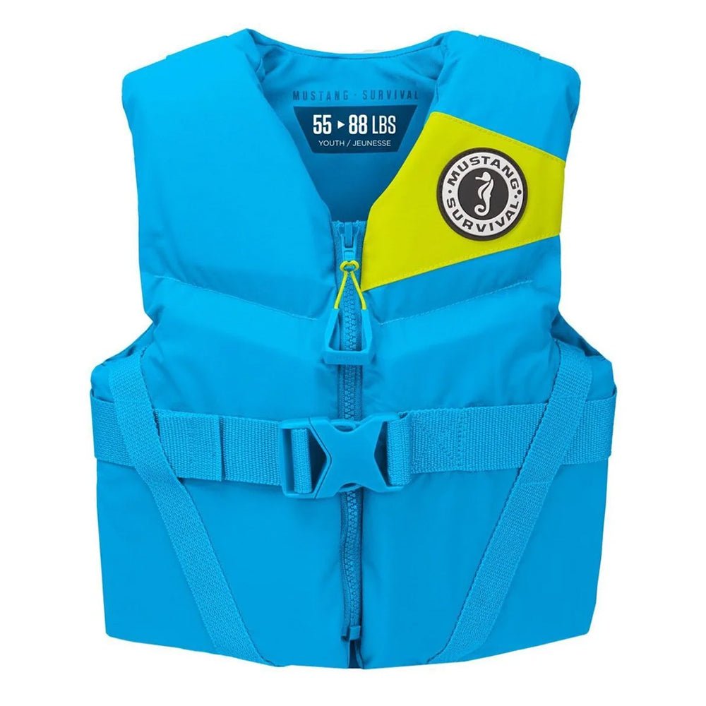 Mustang Youth REV Foam Life Vest - Azure Blue - Life Raft Professionals