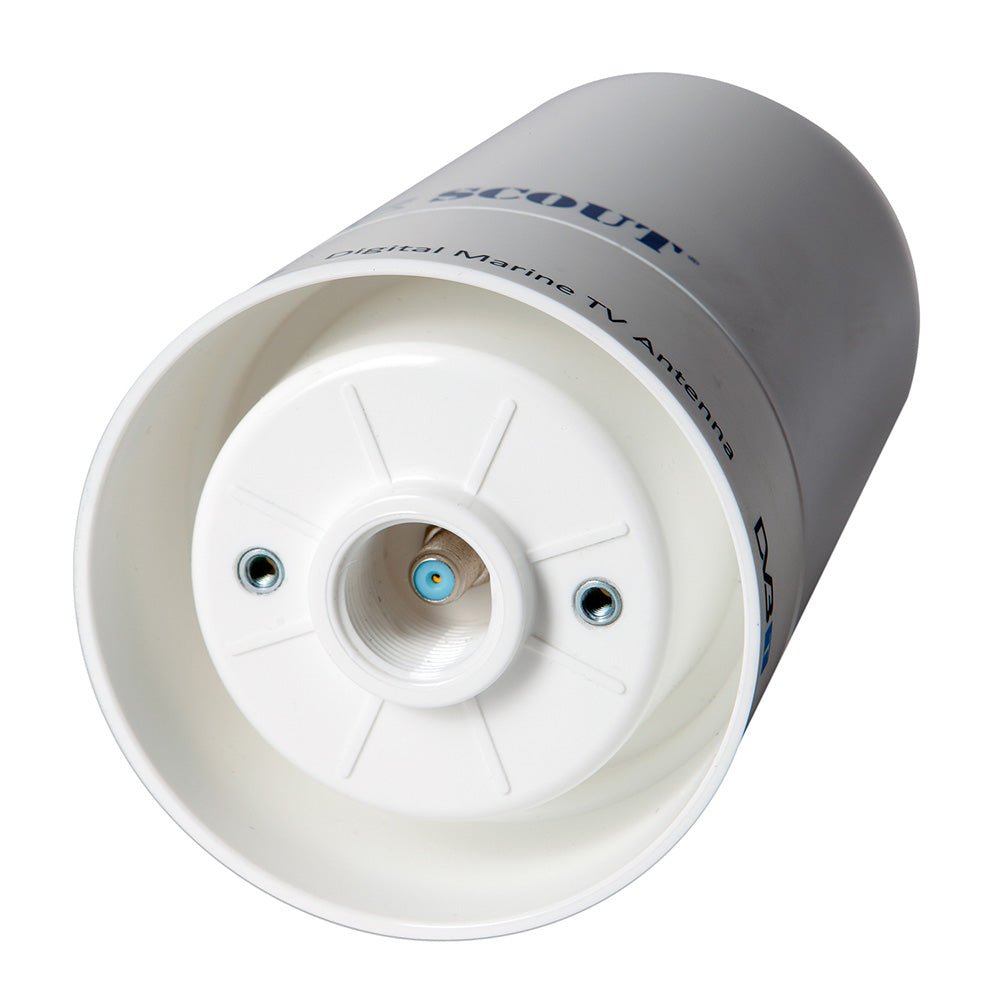 Scout Wave 4" White TV Antenna Omnidirectional 25dB Gain w/10M, 75 ohms, Cable - Life Raft Professionals