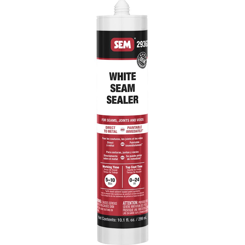 SEM 1K Seam Sealer - 10.1oz Tube - White - Life Raft Professionals