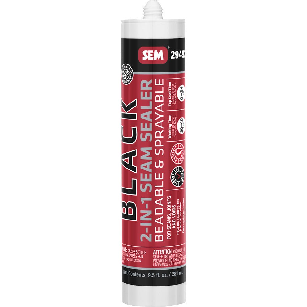 SEM 2 - IN - 1 Seam Sealer - 9.5oz Tube - Black - Life Raft Professionals