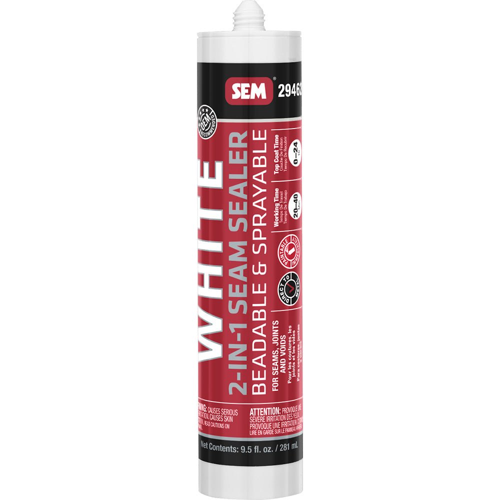 SEM 2 - IN - 1 Seam Sealer - 9.5oz Tube - White - Life Raft Professionals