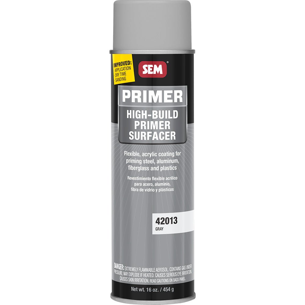 SEM High - Build Primer Surfacer - 20oz Aerosol Can - Grey - Life Raft Professionals