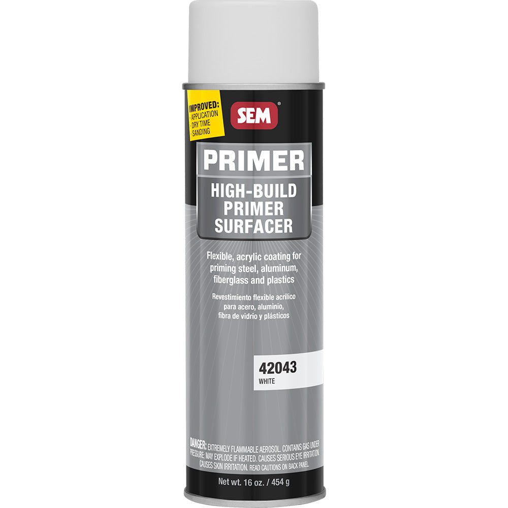SEM High - Build Primer Surfacer - 20oz Aerosol Can - White - Life Raft Professionals