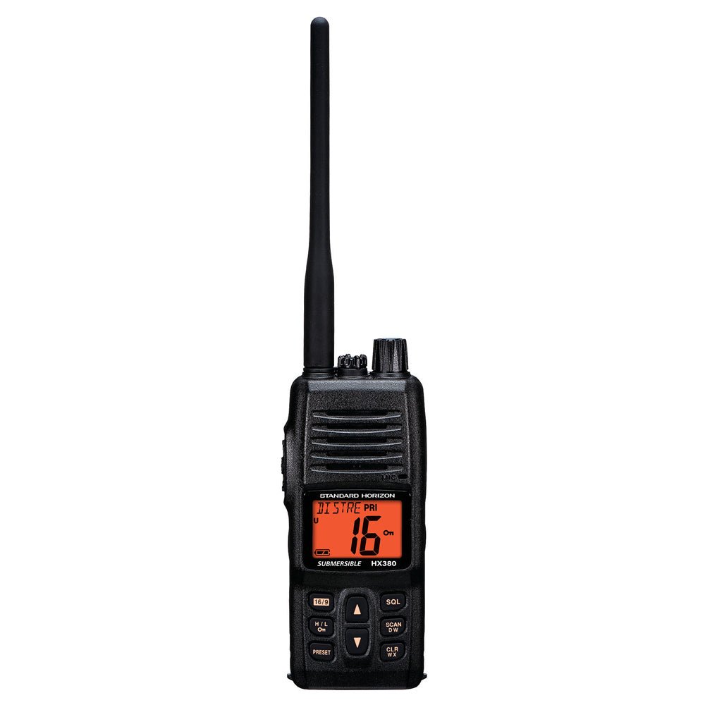 Standard Horizon HX380 5W Commercial Grade Submersible IPX - 7 Handheld VHF Radio w/LMR Channels - Life Raft Professionals