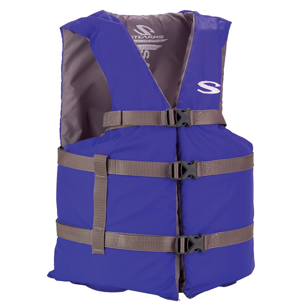 Stearns Adult Life Vest USCG Approved Type III PFD - Blue - Oversize Fit - Life Raft Professionals