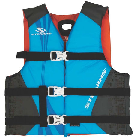 Stearns Antimicrobial Nylon Vest Life Jacket - 30-50lbs - Blue - Life Raft Professionals