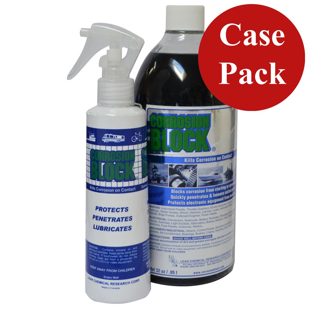 Corrosion Block 32oz Bottle with Pump - Non-Hazmat, Non-Flammable Non-Toxic *Case of 4* - Life Raft Professionals