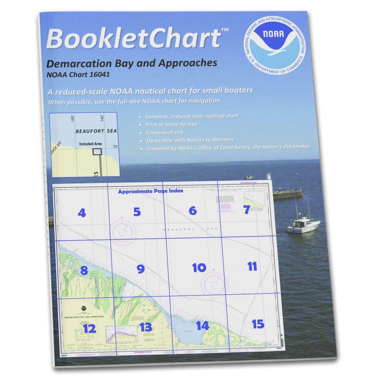 Historical NOAA Booklet Chart 16041: Demarcation Bay and approaches - Life Raft Professionals