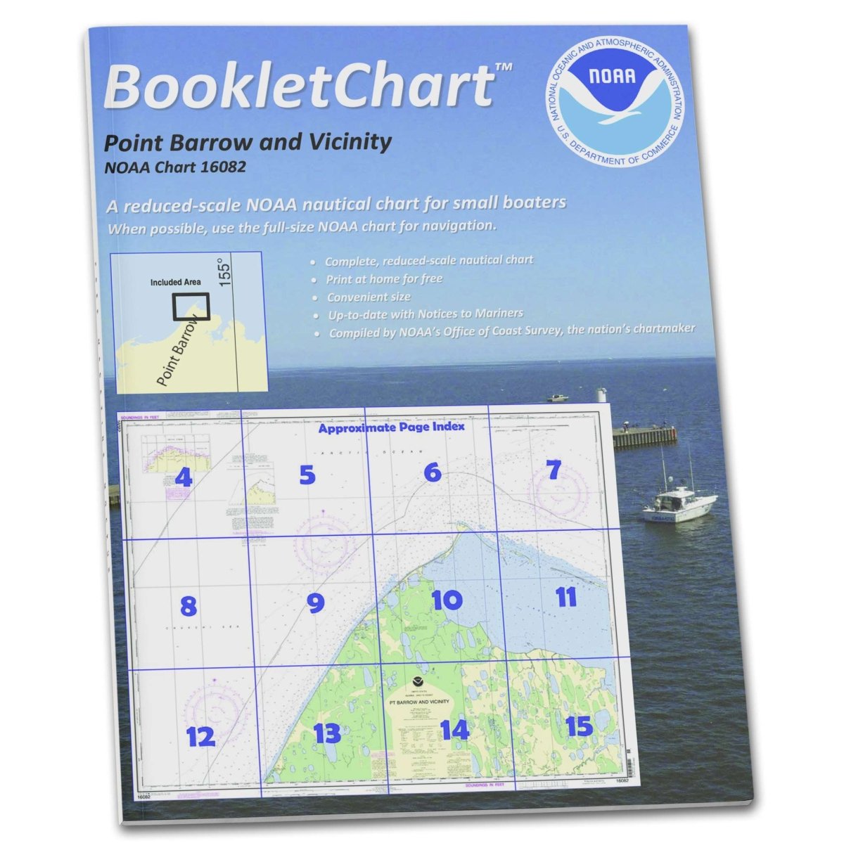 Historical NOAA Booklet Chart 16082: Pt. Barrow and Vicinity - Life Raft Professionals