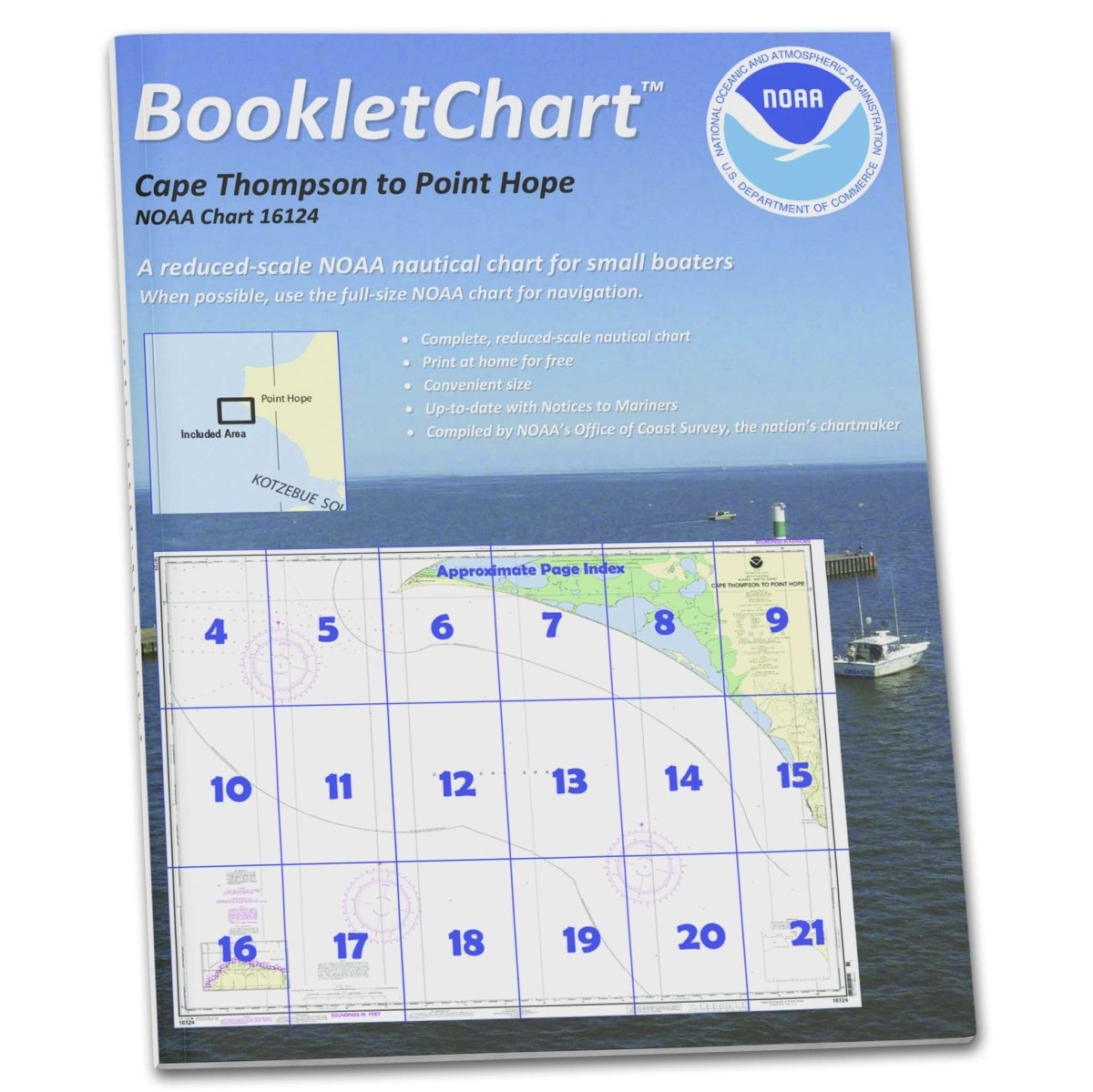 Historical NOAA Booklet Chart 16124: Cape Thompson to Point Hope - Life Raft Professionals