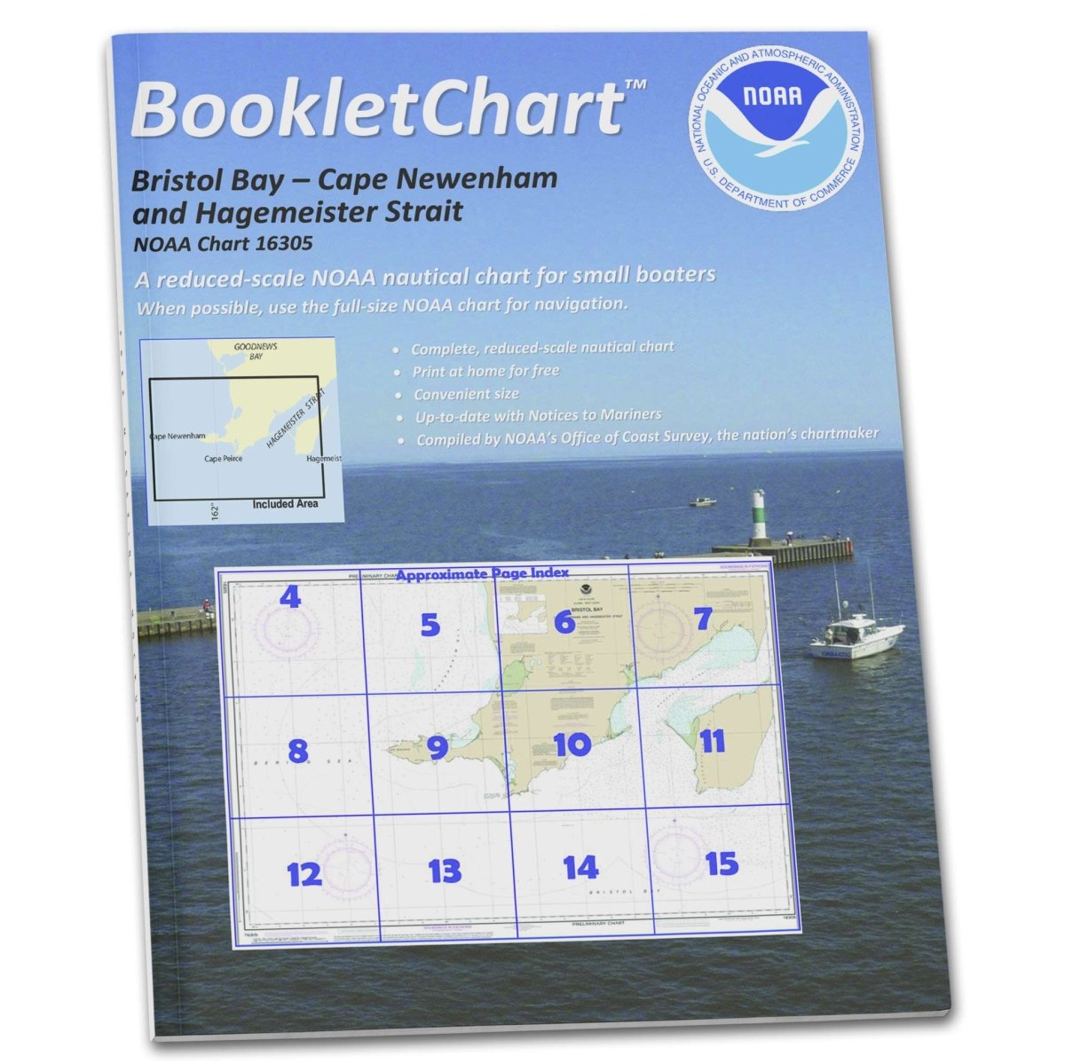 Historical NOAA Booklet Chart 16305: Bristol Bay-Cape Newenham and Hagemeister Strait - Life Raft Professionals