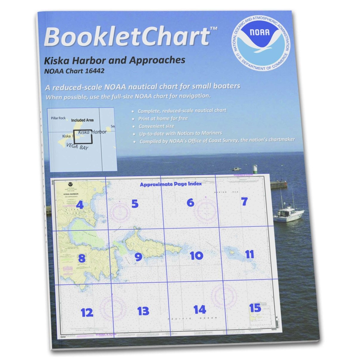 Historical NOAA Booklet Chart 16442: Kiska Harbor and Approaches - Life Raft Professionals
