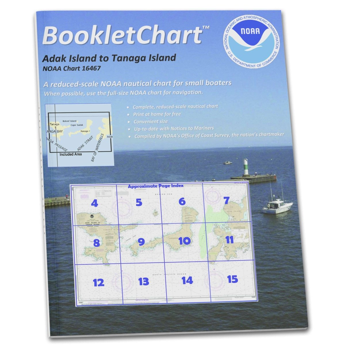 Historical NOAA Booklet Chart 16467: Adak Island to Tanaga Island - Life Raft Professionals