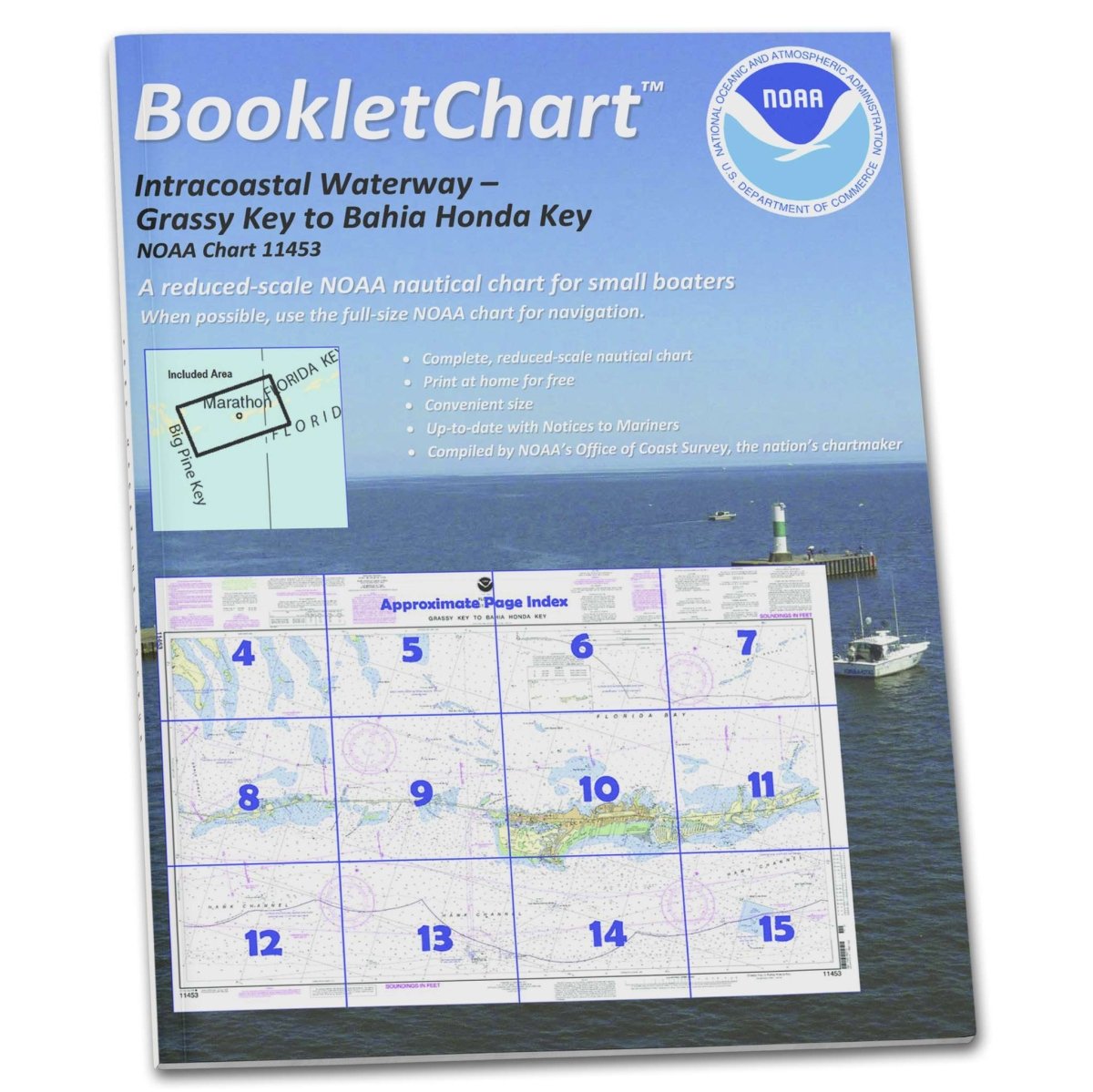 Historical NOAA BookletChart 11453: Florida Keys Grassy Key to Bahia Honda Key - Life Raft Professionals