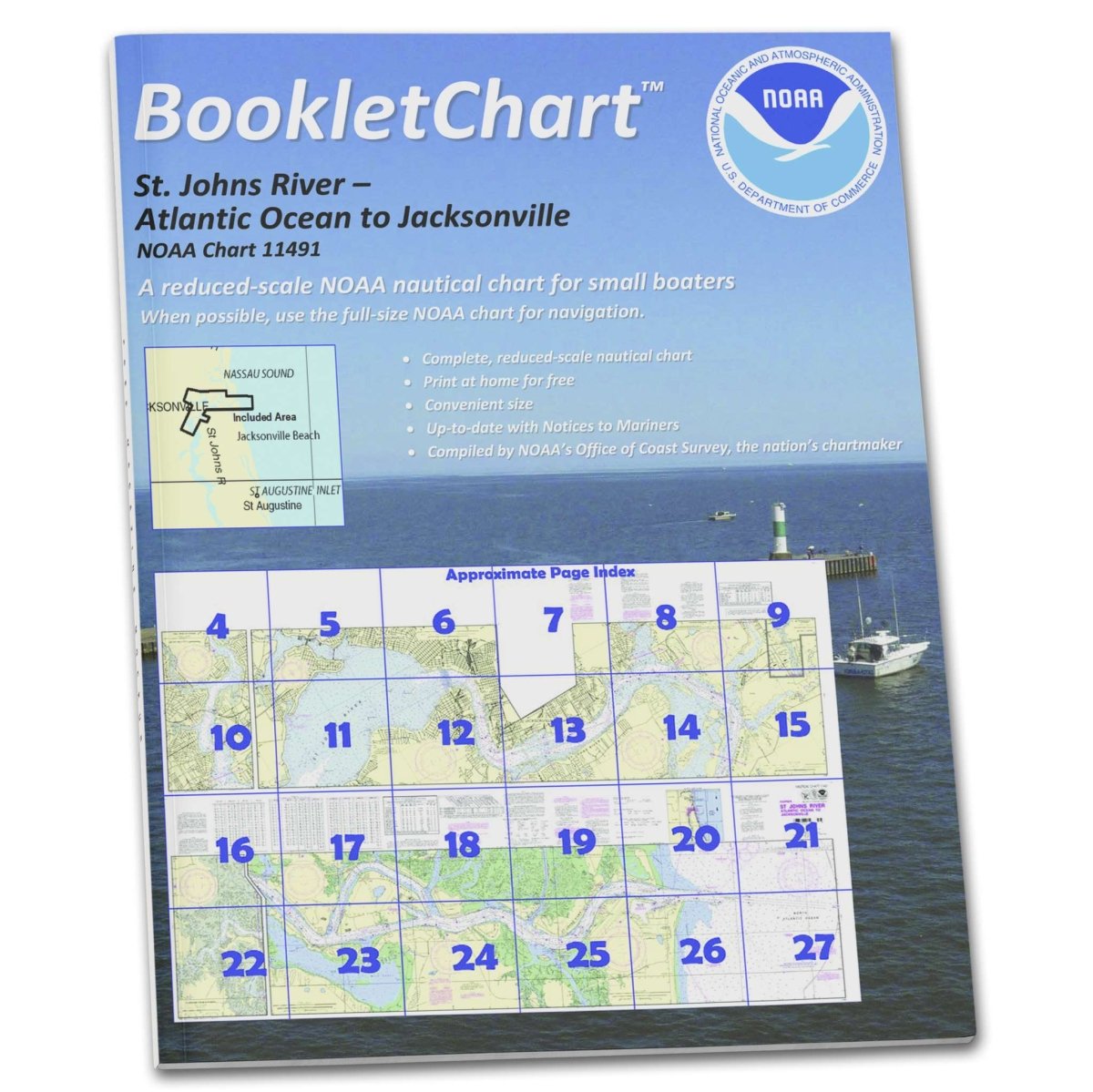 Historical NOAA BookletChart 11491 St. Johns RiverAtlantic Ocean to