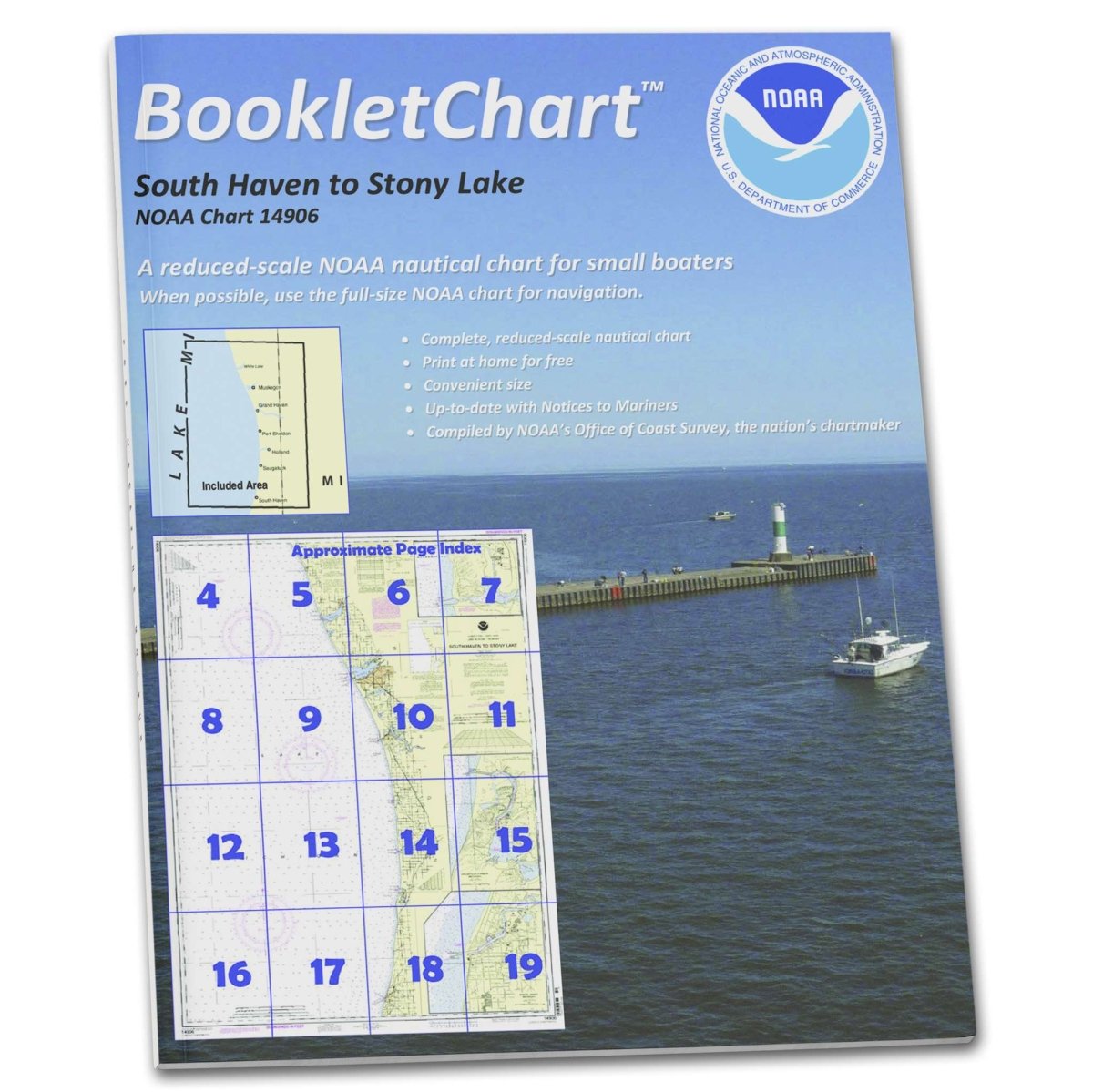 Historical NOAA BookletChart 14906: South Haven to Stony Lake; South Haven; Port Sheldon; Saugatuck Harbor - Life Raft Professionals
