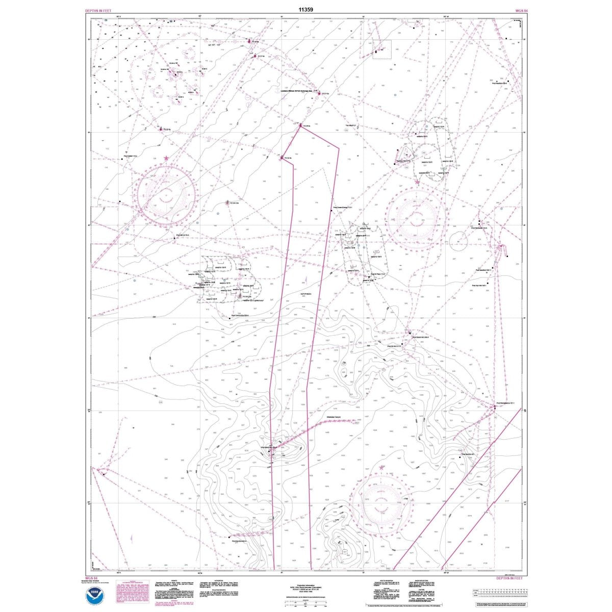 Historical NOAA Chart 11359: Loop Deepwater Port Louisiana Offshore Oil Port - Life Raft Professionals