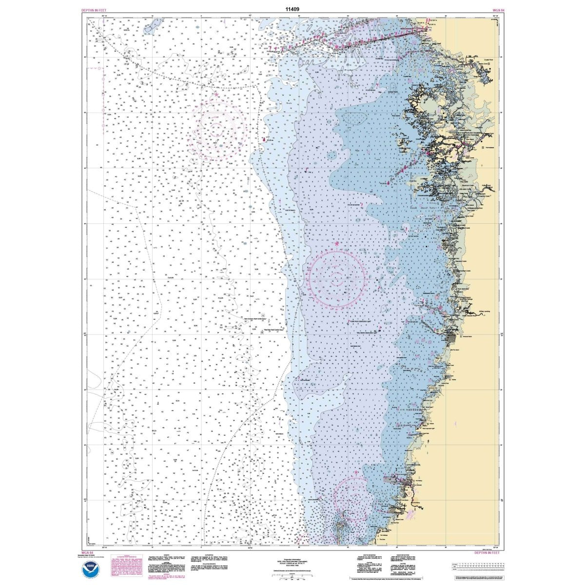 Historical NOAA Chart 11409: Anclote Keys to Crystal River - Life Raft Professionals