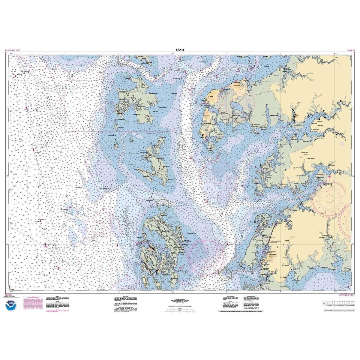 Historical NOAA Chart 12231: Chesapeake Bay Tangier Sound Northern Part - Life Raft Professionals