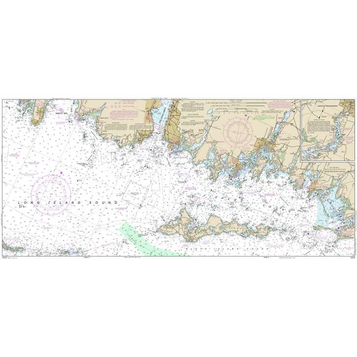 Historical NOAA Chart 12372: Long Island Sound-Watch Hill to New Haven Harbor (6 PAGE FOLIO) - Life Raft Professionals