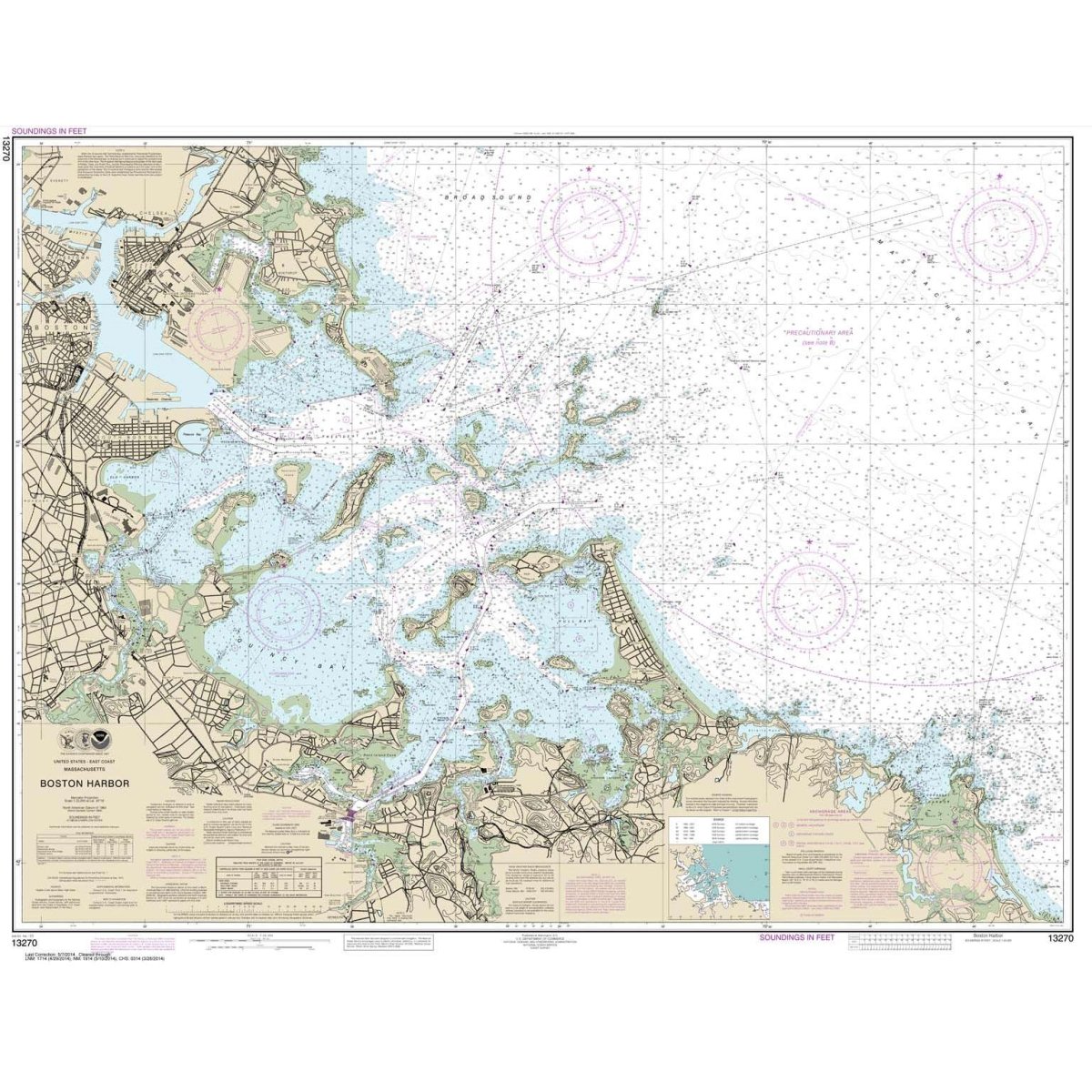Historical NOAA Chart 13270: Boston Harbor - Life Raft Professionals