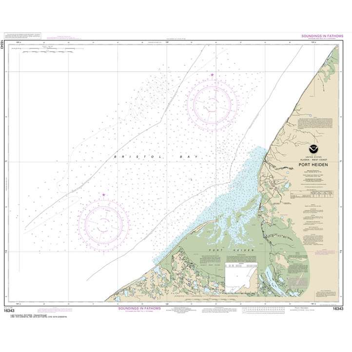 Historical NOAA Chart 16343: Port Heiden - Life Raft Professionals