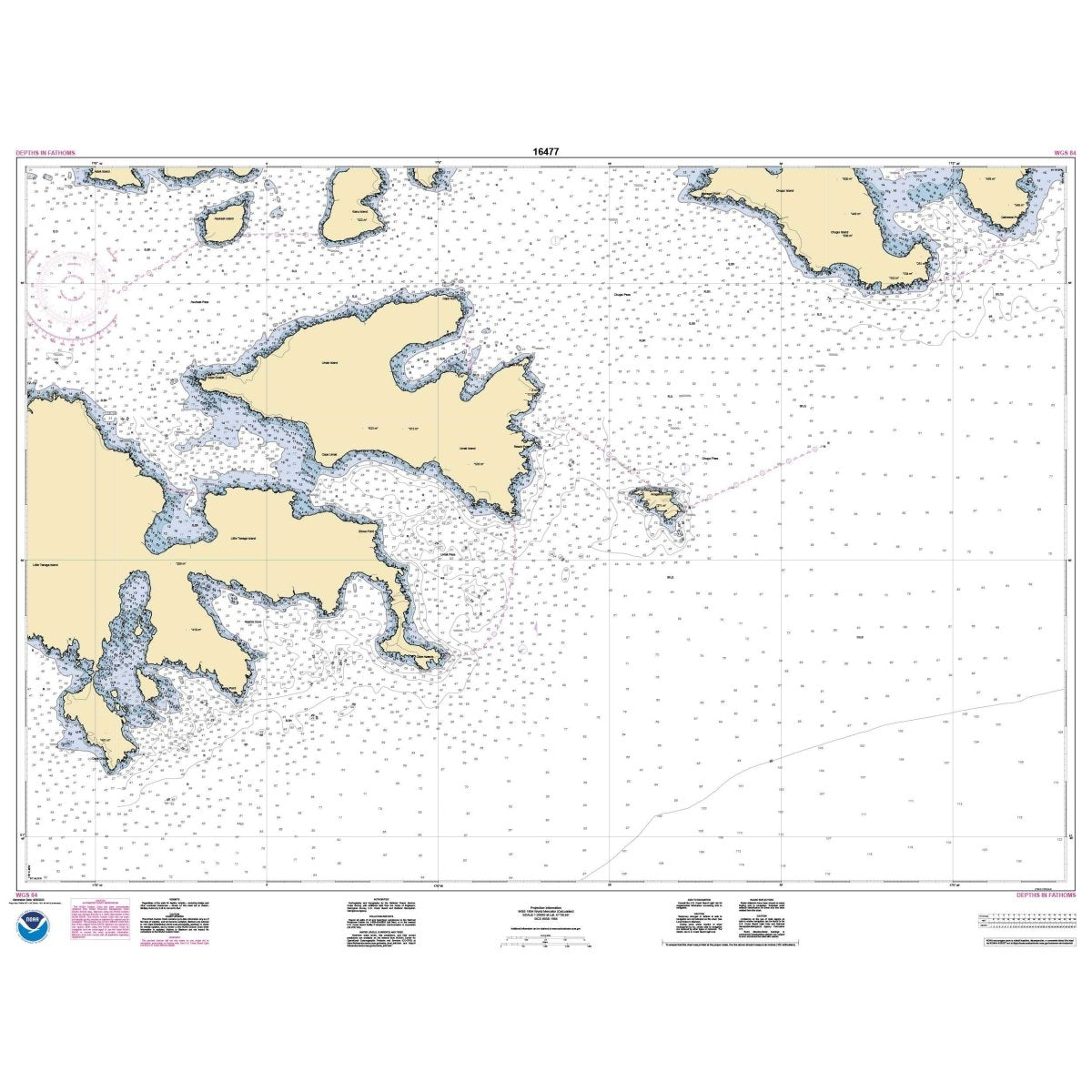 Historical NOAA Chart 16477: Tagalak Island to Little Tanaga l. - Life Raft Professionals