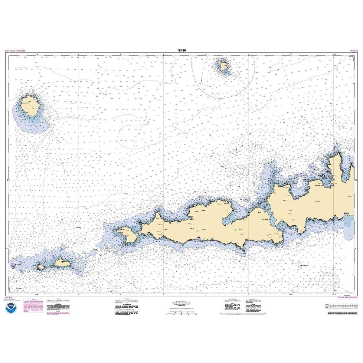 Historical NOAA Chart 16486: Atka Island: western part - Life Raft Professionals