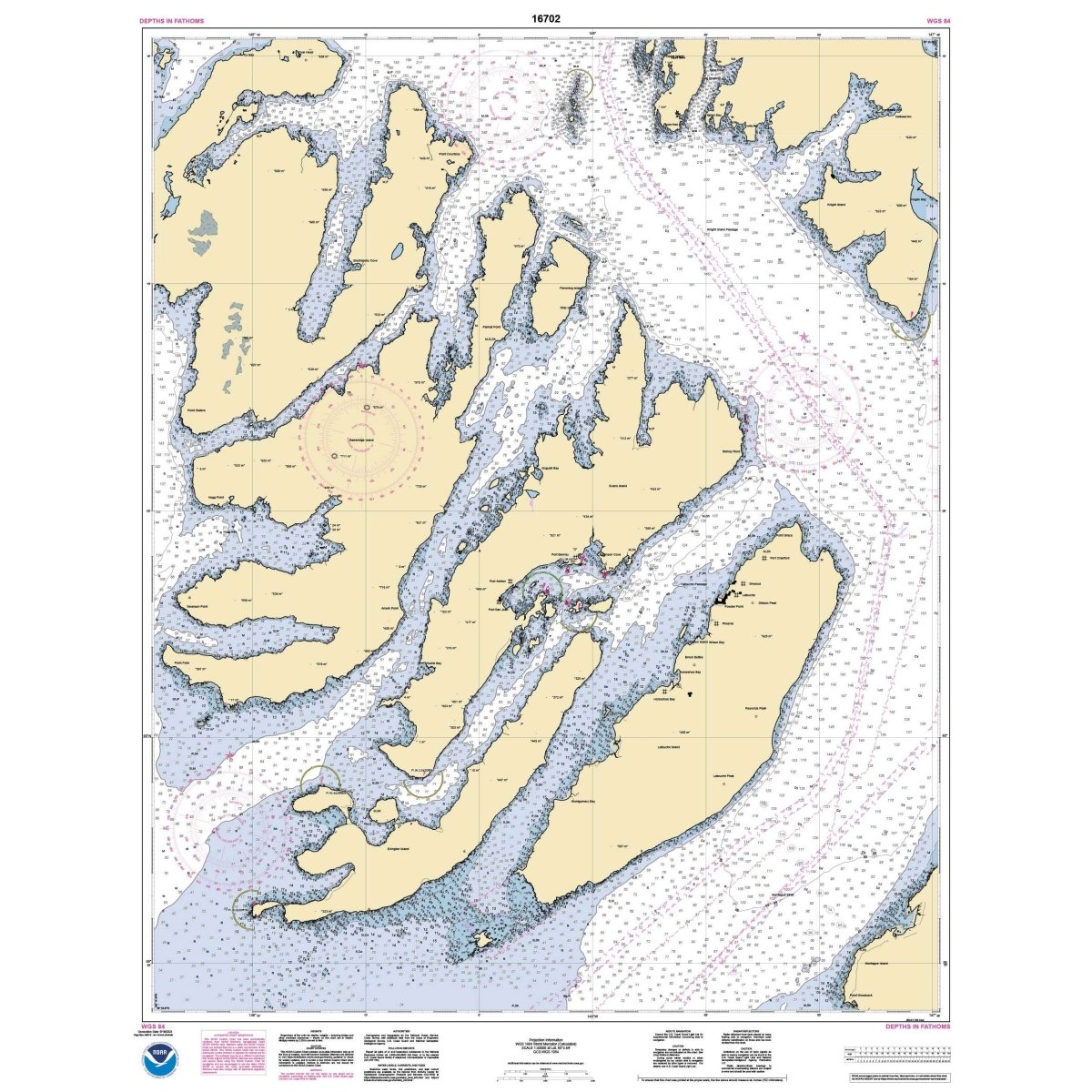 Historical NOAA Chart 16702: Latouche Passage to Whale Bay - Life Raft Professionals