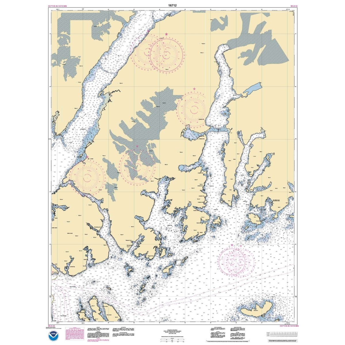 Historical NOAA Chart 16712: Unakwik Inlet to Esther Passage and College Fiord - Life Raft Professionals