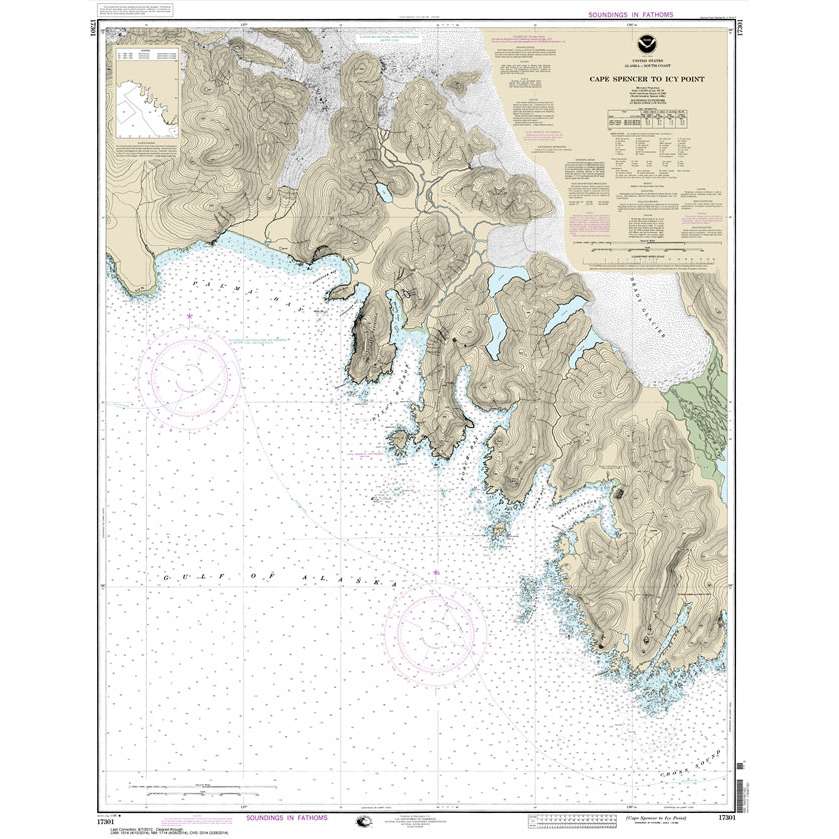 Historical NOAA Chart 17301: Cape Spencer to Icy Point - Life Raft Professionals