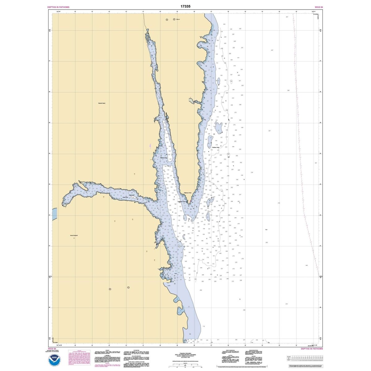 Historical NOAA Chart 17335: Patterson Bay and Deep Cove - Life Raft Professionals