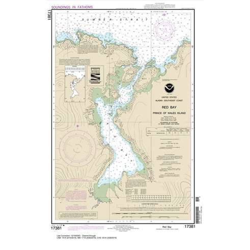 Historical NOAA Chart 17381: Red Bay: Prince of Wales Island - Life Raft Professionals