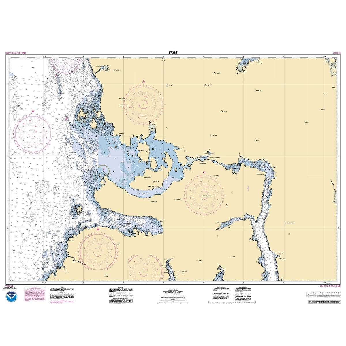 Historical NOAA Chart 17387: Shakan and Shipley Bays and Part of El Capitan Passage; El Capitan Pasage: Dry Pass to Shakan Strait - Life Raft Professionals
