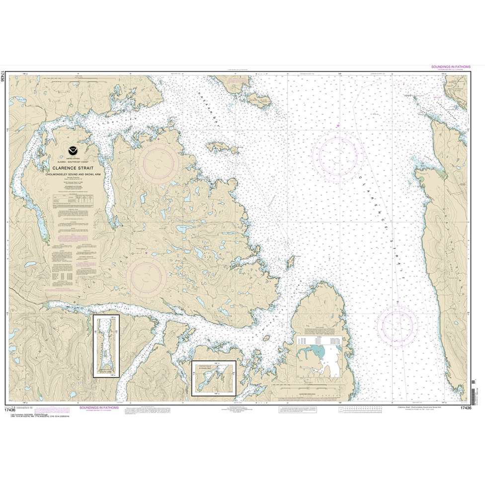 Historical NOAA Chart 17436: Clarence Strait: Cholmondeley Sound and Skowl Arm - Life Raft Professionals