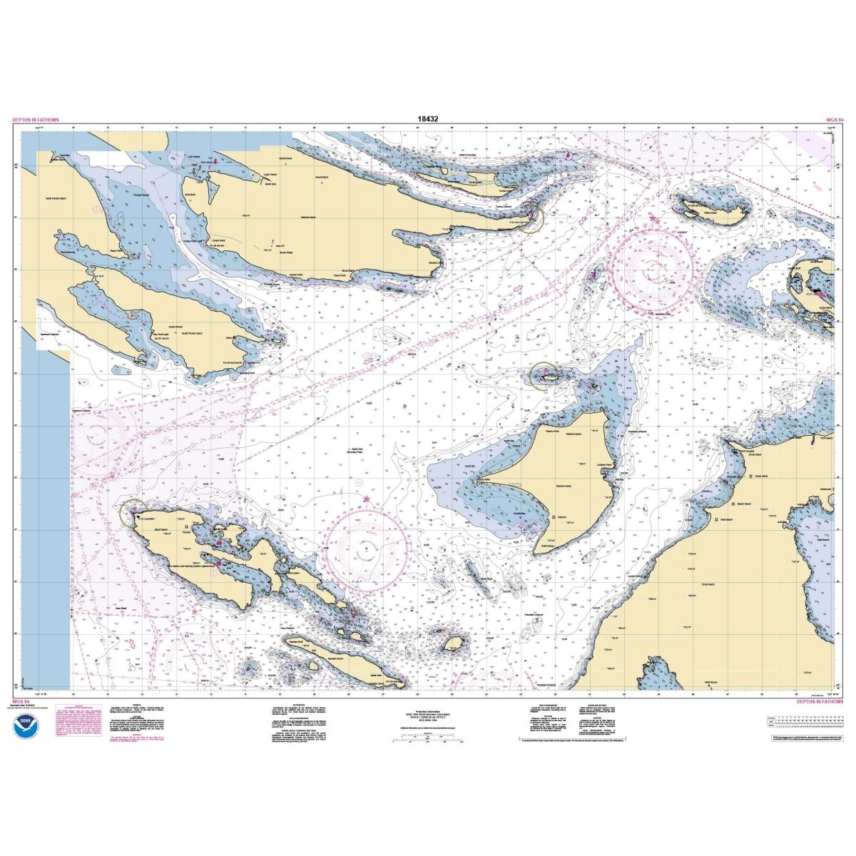 Historical NOAA Chart 18432: Boundary Pass - Life Raft Professionals