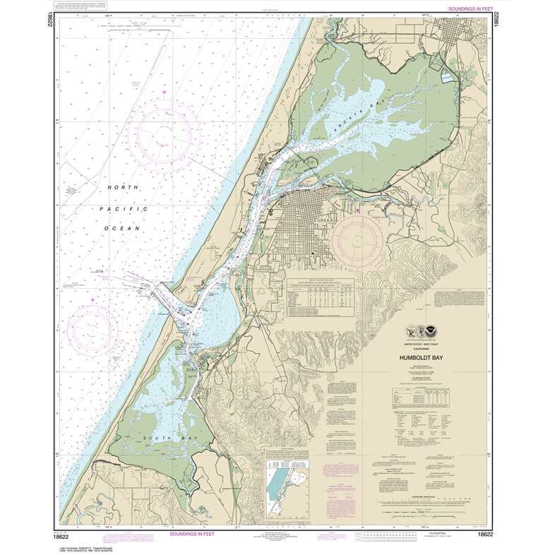 Historical NOAA Chart 18622: Humboldt Bay - Life Raft Professionals