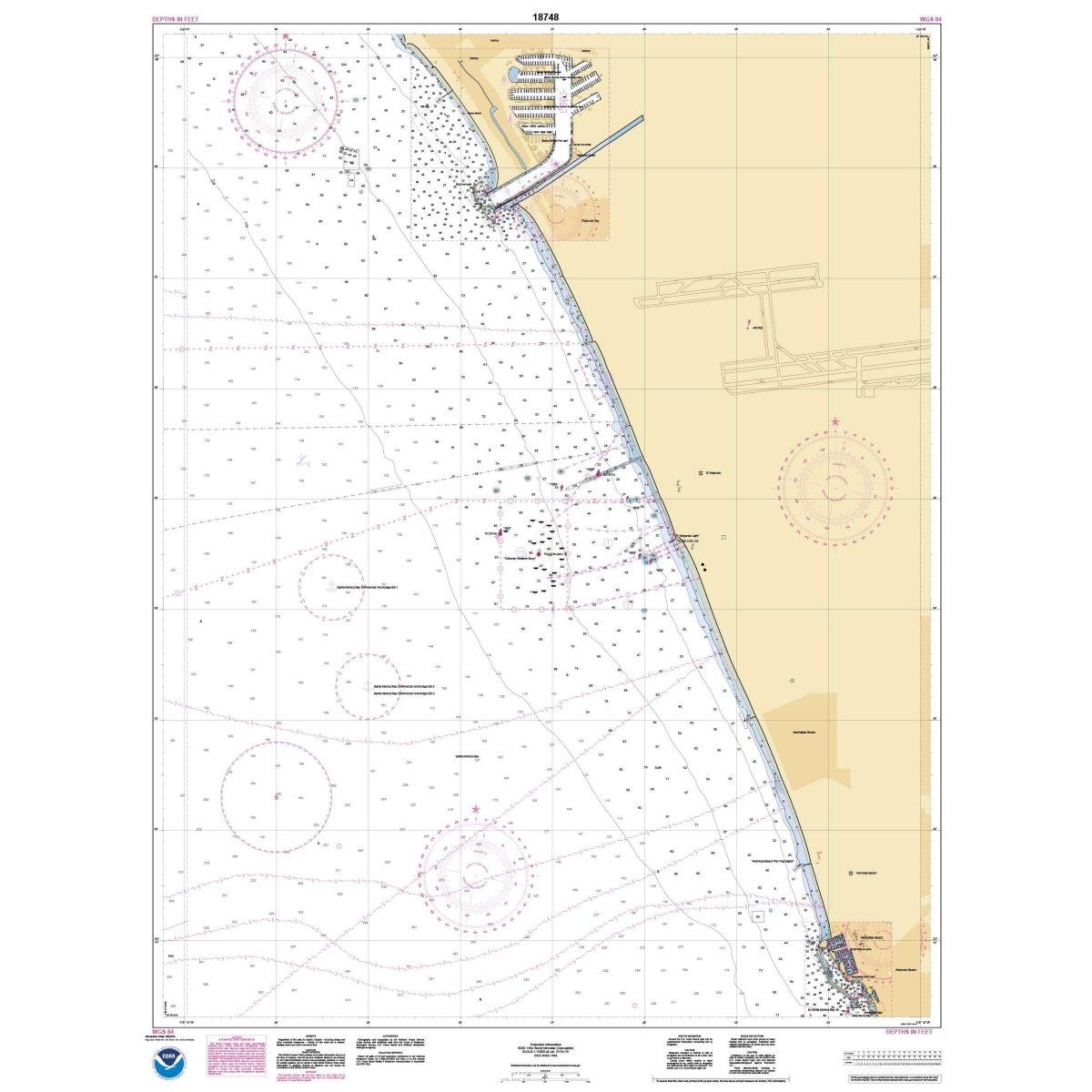 Historical NOAA Chart 18748: El Segundo and Approaches - Life Raft Professionals