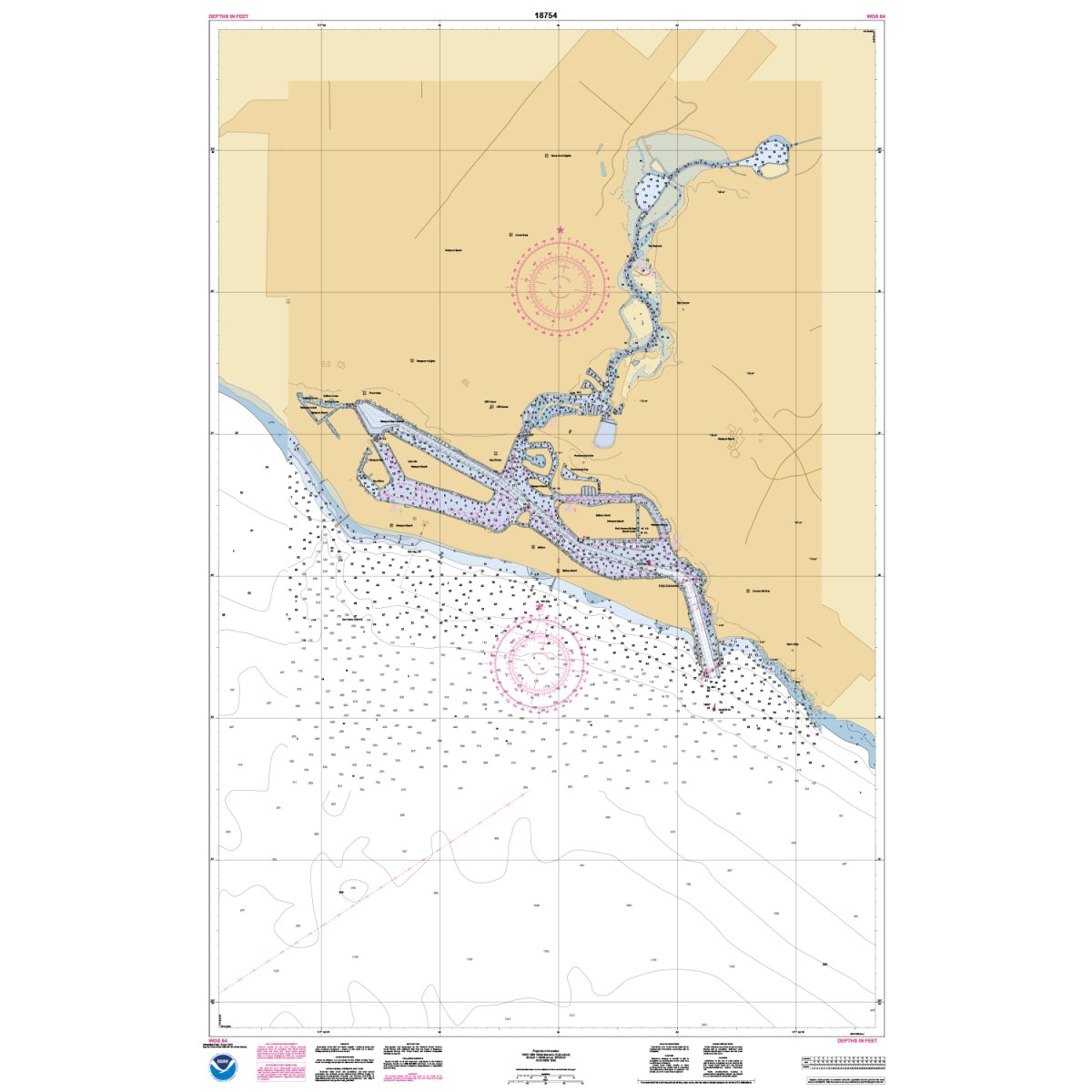 Historical NOAA Chart 18754: Newport Bay - Life Raft Professionals