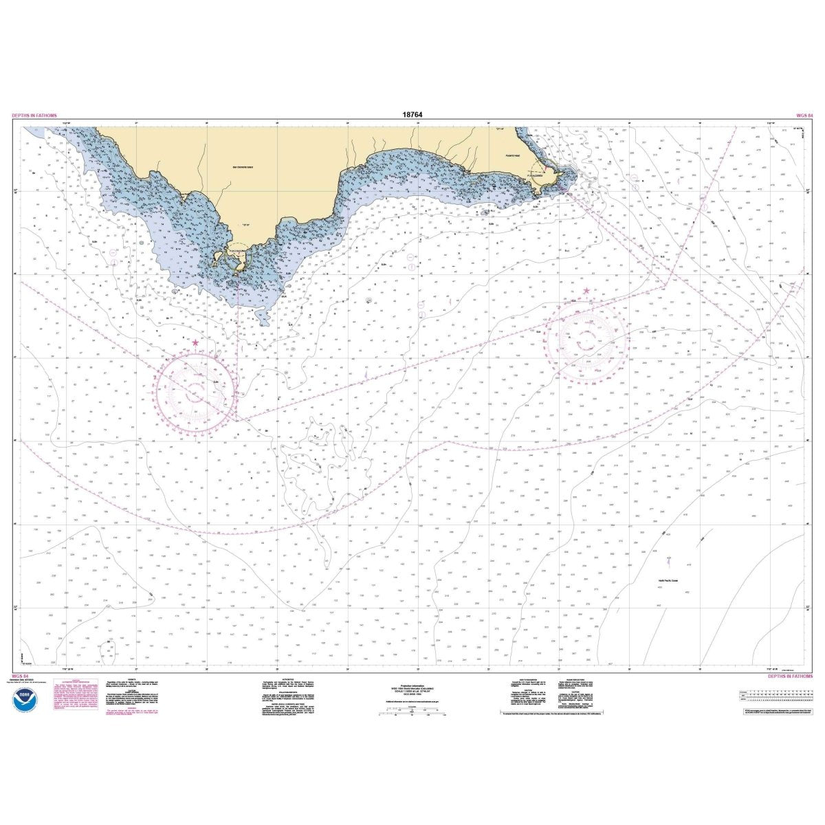 Historical NOAA Chart 18764: San Clemente Island Pyramid Cove and approaches - Life Raft Professionals