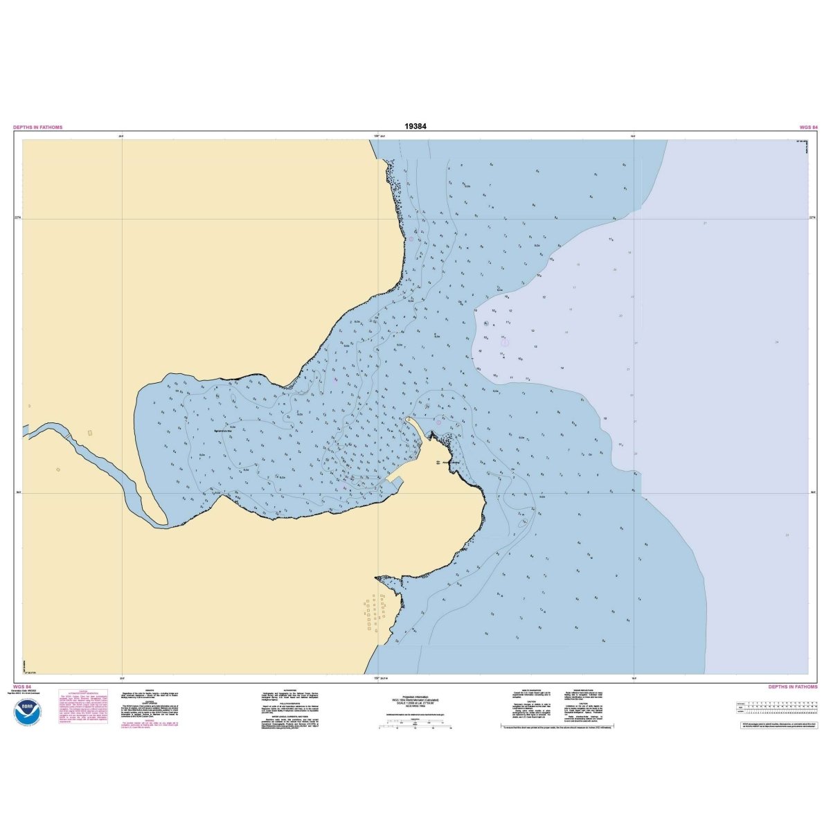 Historical NOAA Chart 19384: Hanamaulu Bay Island of Kaua'i - Life Raft Professionals