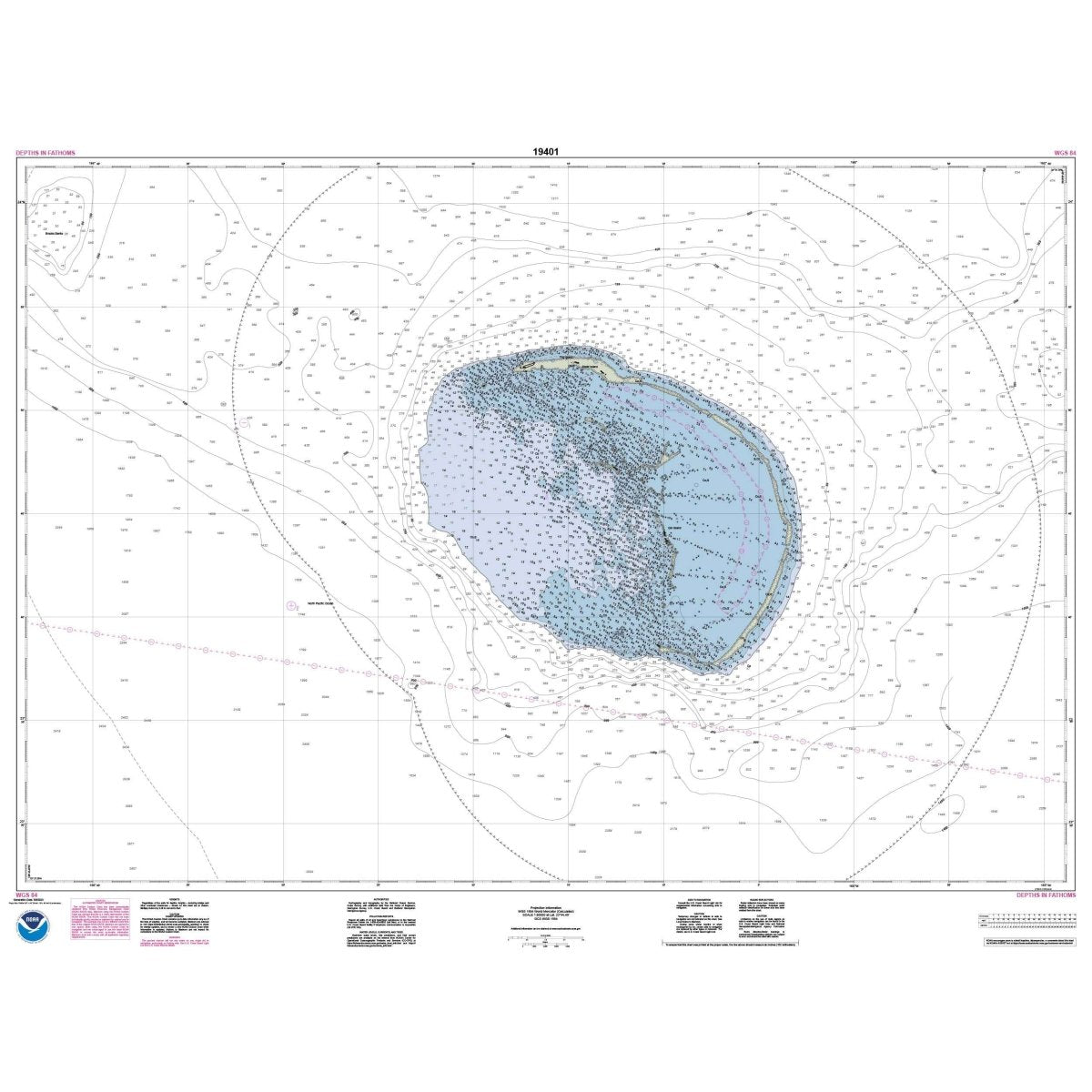 Historical NOAA Chart 19401: French Frigate Shoals - Life Raft Professionals